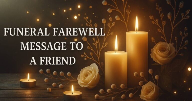 funeral farewell message to a friend