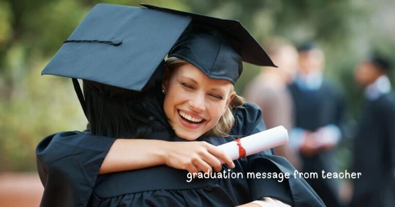 graduation message from teacher