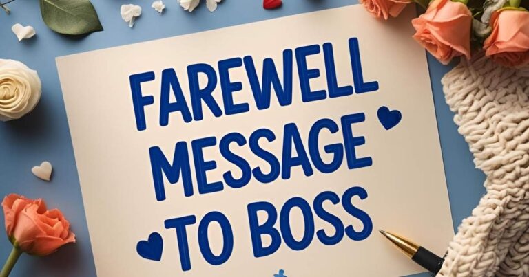 Farewell Message To Boss