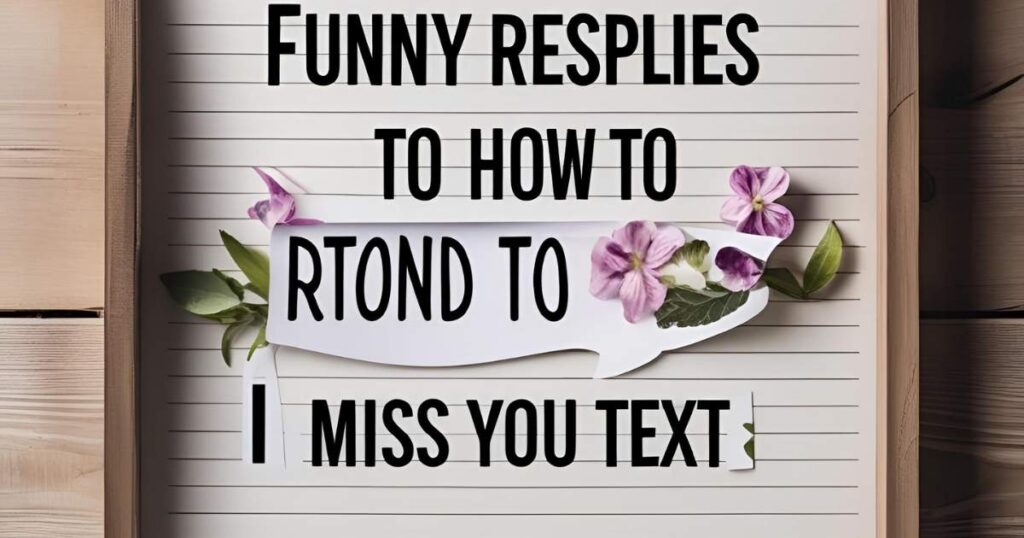Funny Replies to How to Respond to I Miss You Text