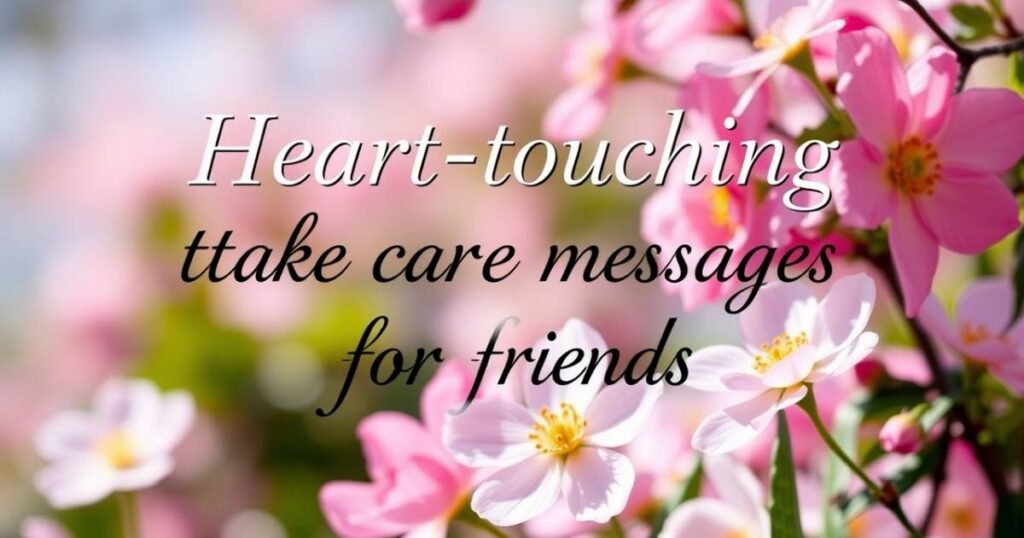 Heart-touching take care messages for friends