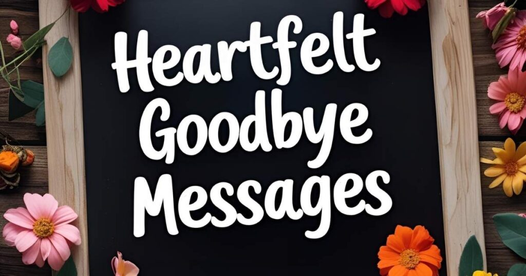 Heartfelt Goodbye Messages