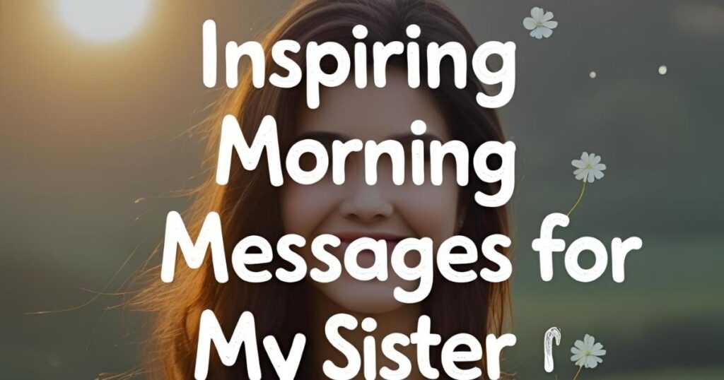 Inspiring Morning Messages for My Sister