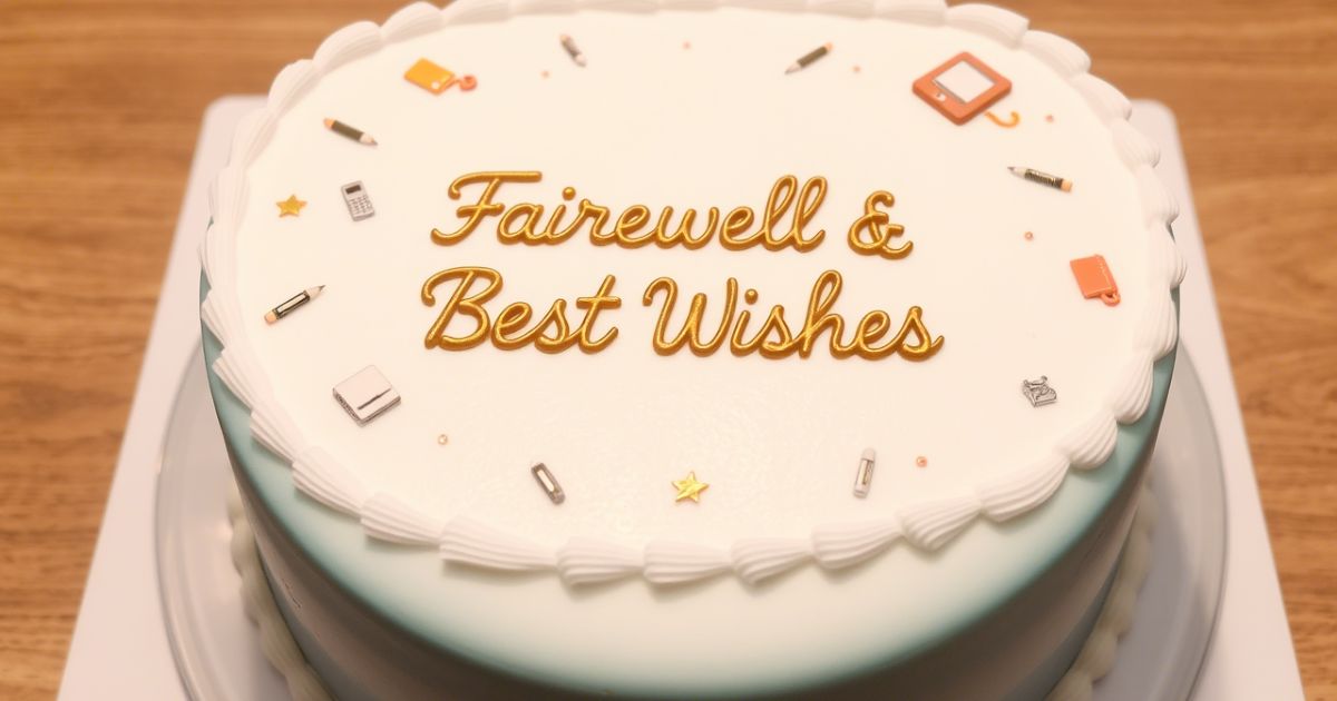 Professional Farewell Message On Cake
