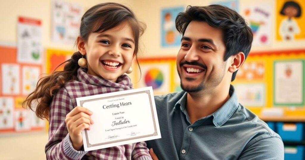 Proud Message for Daughter’s Achievement in School