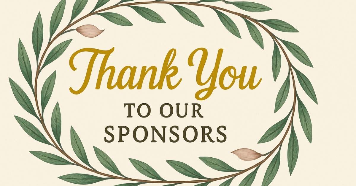 Thank You To Our Sponsors Message