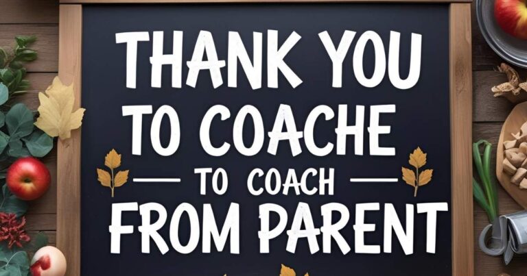 Thank You Message to Coach from Parent