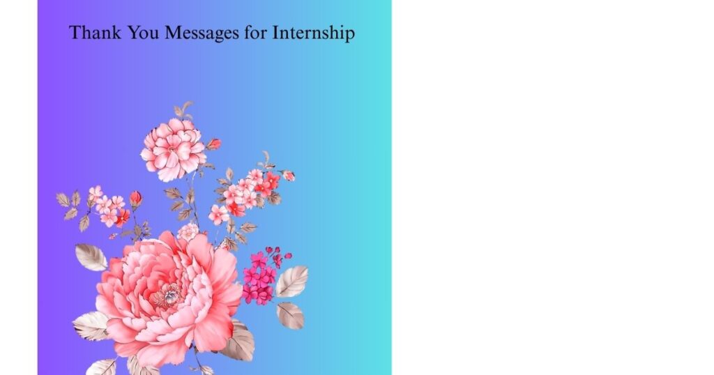 Thank You Messages for Internship