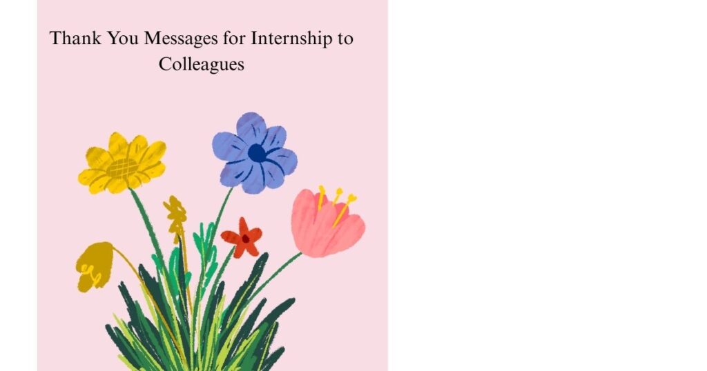 Thank You Messages for Internship to Colleagues