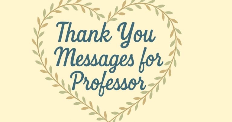 Thank You Messages for Professor