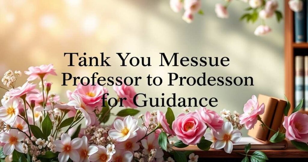 Thank You Messages to Professor for Guidance