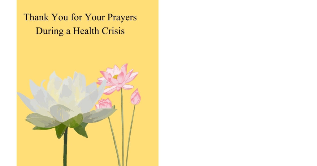 Thank You for Your Prayers During a Health Crisis