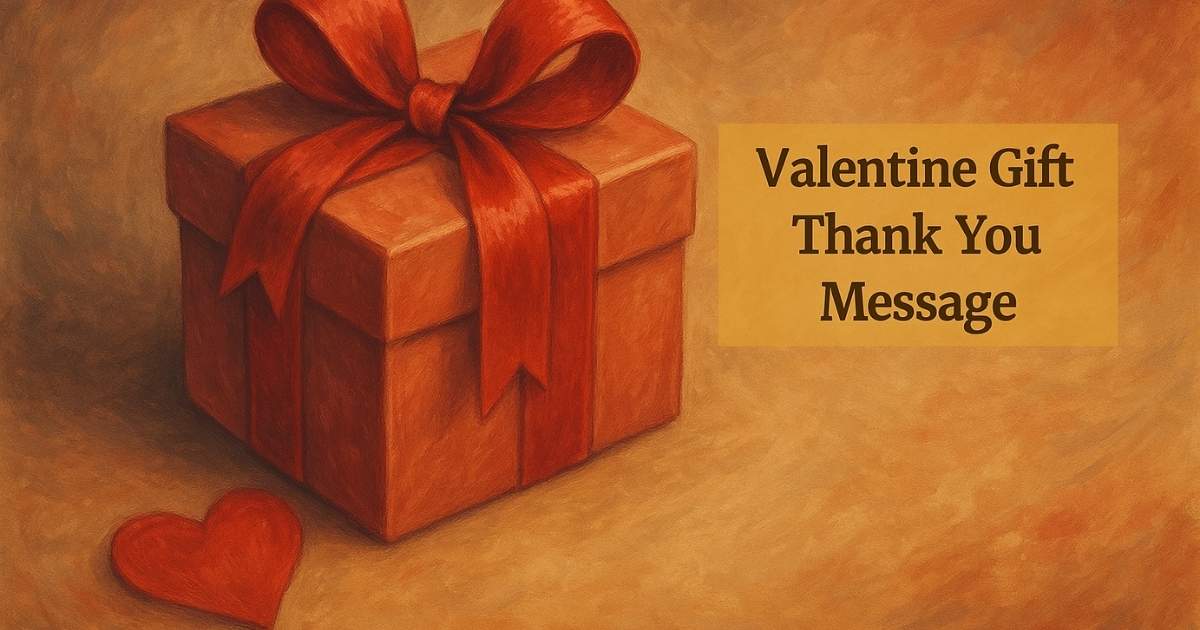 Valentine Gift Thank you Message