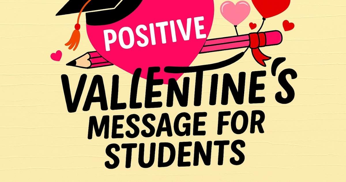 positive valentine messages for students
