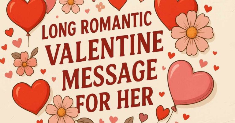 long romantic valentine message for her