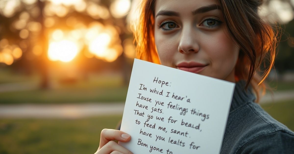 A message to my crush about my feelings