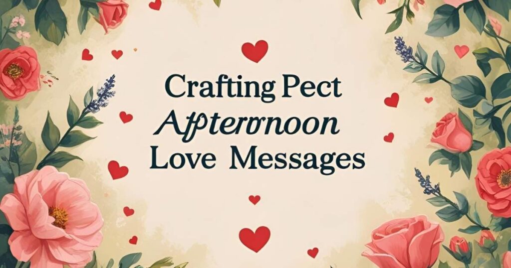 Crafting Perfect Afternoon Love Messages