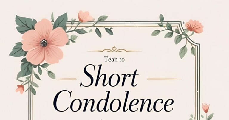 Short Condolence Message Professional