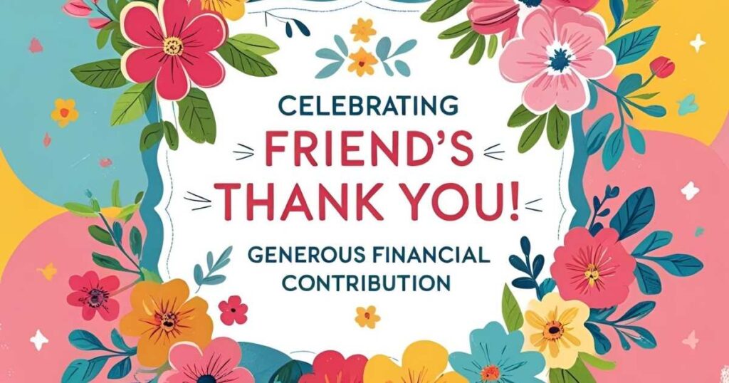 Thank you messages for financial support for a friend