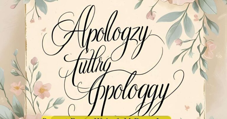 apology message for her