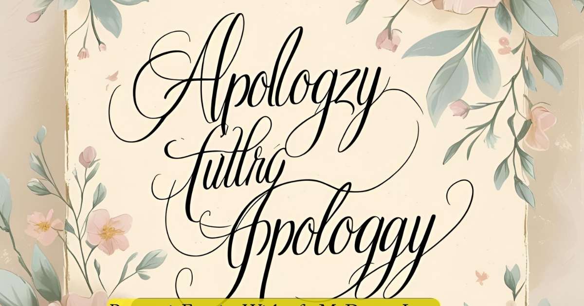 apology message for her