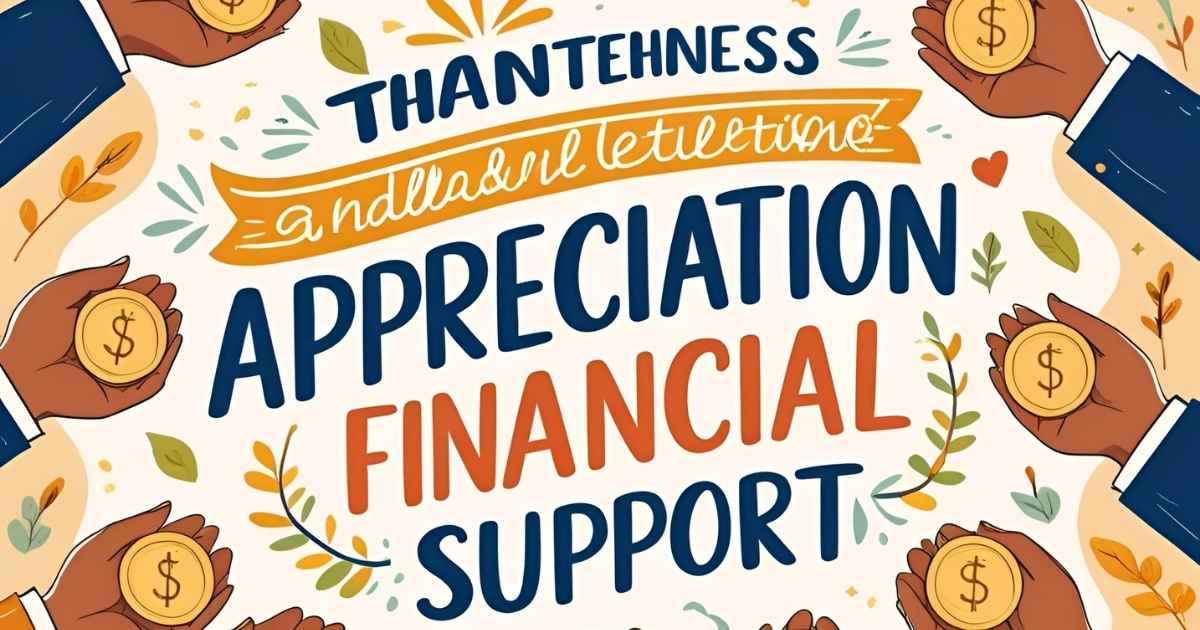 appreciation message for financial support