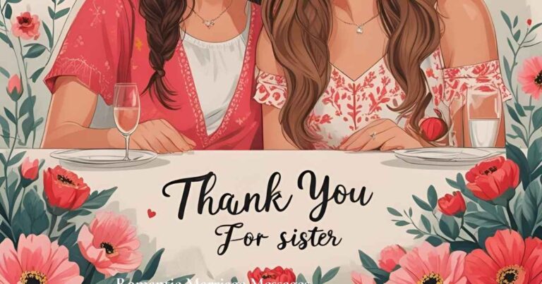 short thank you message for sister