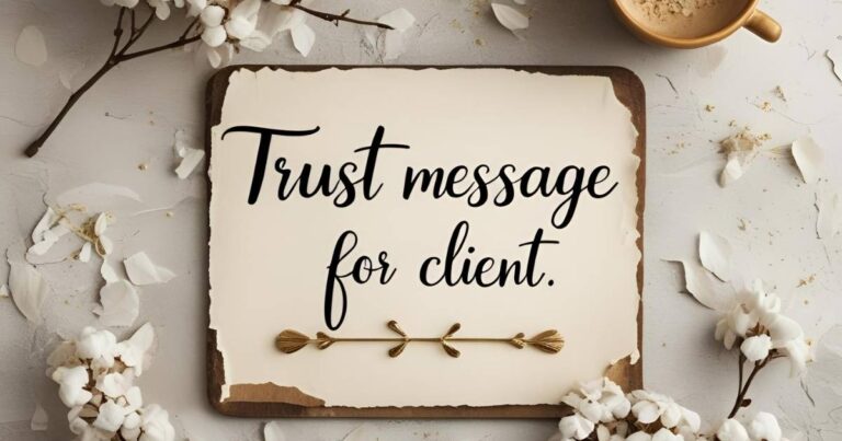 trust message for client