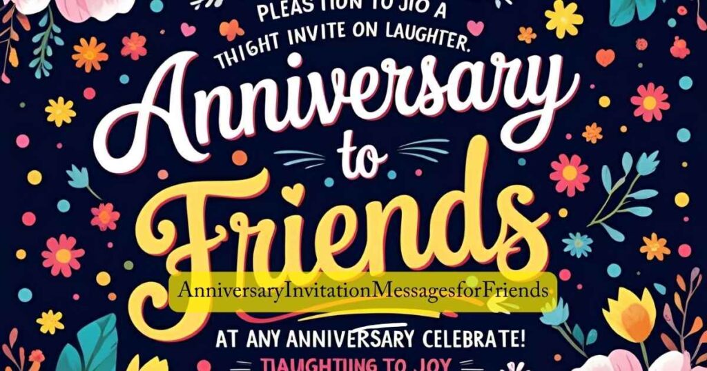 Anniversary Invitation Messages for Friends