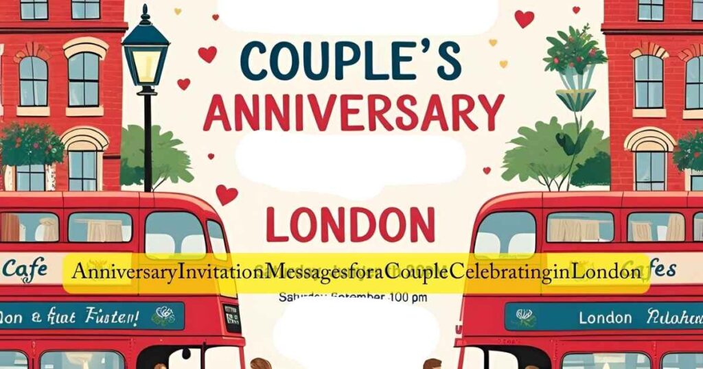 Anniversary Invitation Messages for a Couple Celebrating in London