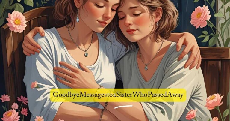 Goodbye Messages to a Sister Who Passed Away